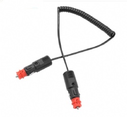 Merit type 12V car cigarette lighter plug with coiled cable