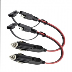 12V Car Cigarette Lighter Male Plug to Motorcycle SAE Extension Cable