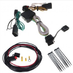56407 Vehicle-Side Custom 4-Pin Trailer Wiring Harness, Fits Select Jeep Wrangler JL, Gladiator , Black