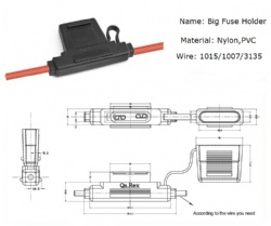 Big Inline Fuse Holder 12V for automotive/boat/motorcycle/trucks